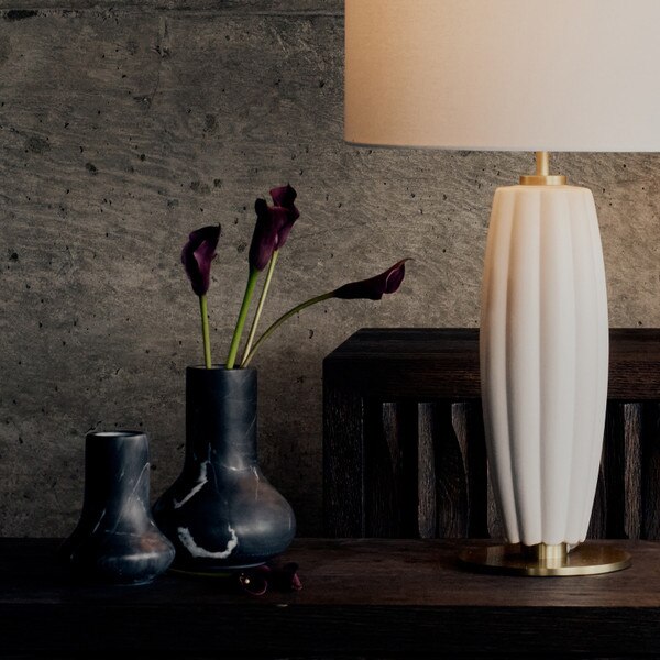 Jasper Marble Vase Large (Black) Lifestyle 15